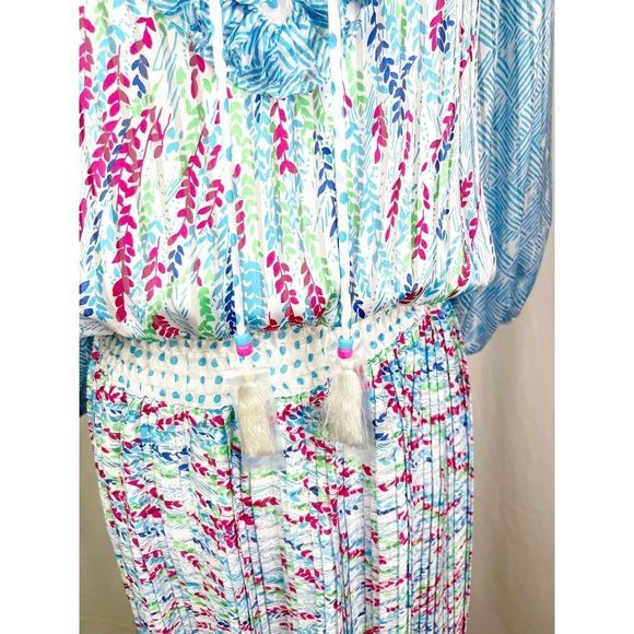 Vintage NWOT Diane Freis Multi Color 1980's Floral Boho One Size Dress - Picture 9 of 12
